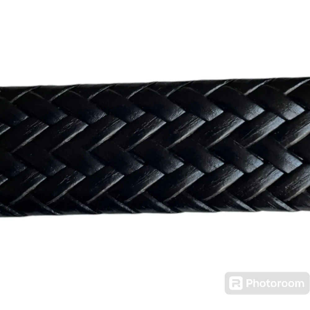 Joseph Abbound Reversible Black/Brown Leather Woven Belt Boys 26 Casual‎ Church